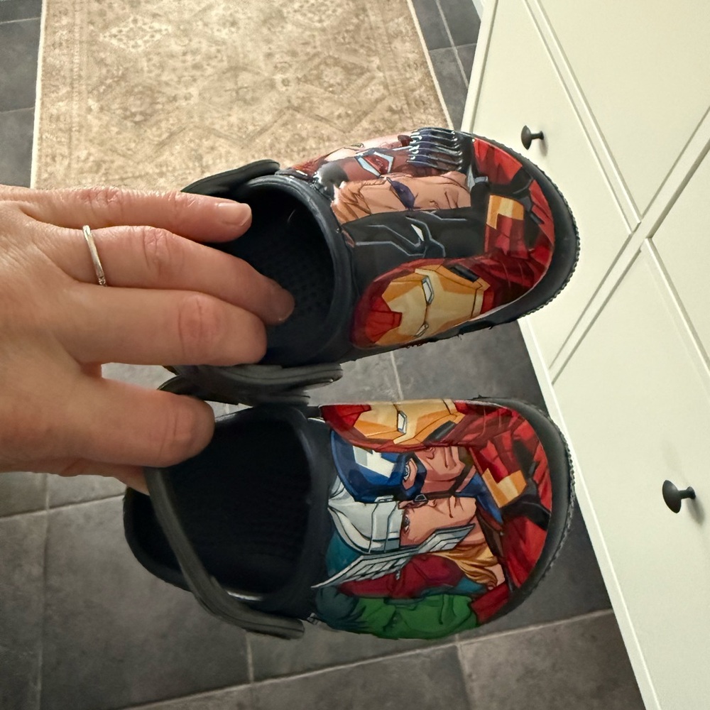 4 for $40 CROCS avengers toddler size 6